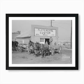 Untitled Photo, Possibly Related To Farmer Leaving Town For His Home, Eufaula, Oklahoma By Russell Lee 1 Art Print