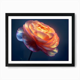 Rose On A Dark Background Art Print
