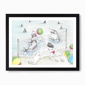 Beachvolleyball Poster für Wohnzimmer von Art Nemu