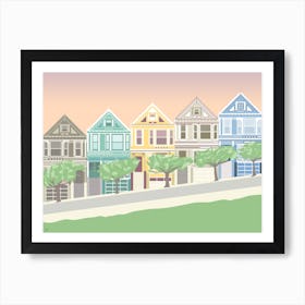 Painted Ladies, San Francisco, California Art Print