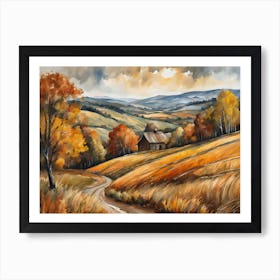 Autumn Landscape Painting (32) Art Print