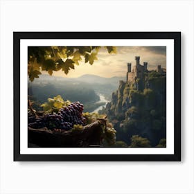 Vineyards And Castle Art Print