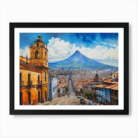 Ecuador Cityscape art Art Print