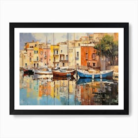Boats In The Harbor 3 Art Print