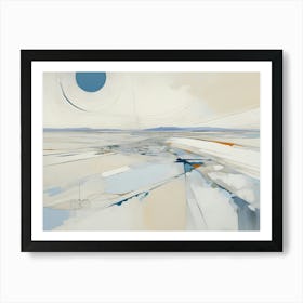 Abstract Moon fields Art Print