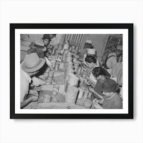 Mexican Pecan Shellers Removing Meats From Shell, Union Plant, San Antonio, Texas By Russell Lee Art Print