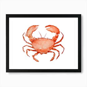 Red Crab Watercolour Illustration Kitchen Art Print