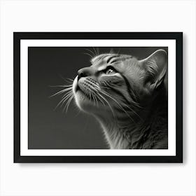Black And White Cat 1 Art Print