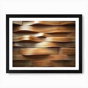 3d Wooden Tile Art Print