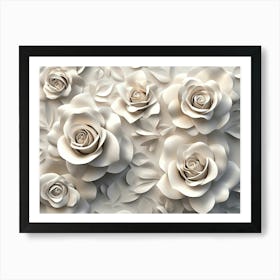 Roses On A Wall 1 Art Print