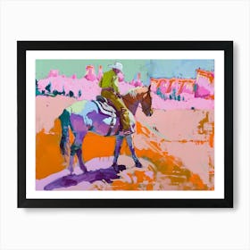 Neon Cowboy In Bryce Canyon Utah 2 Painting Art Print