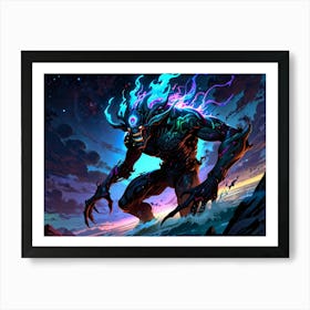 Demon In The Ocean Art Print