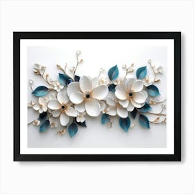 Magnolia Flower Painting Art Print