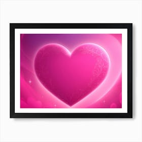 A Glowing Pink Heart Vibrant Horizontal Composition 82 Art Print