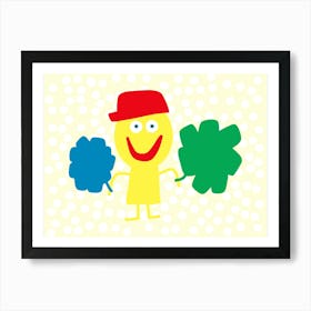 Kids Art Yellow Monster 1 Art Print