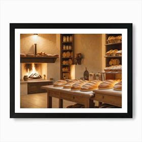 Inside a fine bakery Art Print