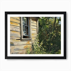Corner Of The Old Wooden House - expressionism 1 Art Print