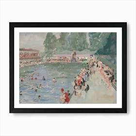 Vintage Swimmers Art Print