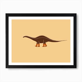 Rebbachisaurus Reba The Cowgirl Dinosaur Art Print