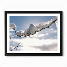 Unitltled 01 - Snow in the Vineyard Series Art Print