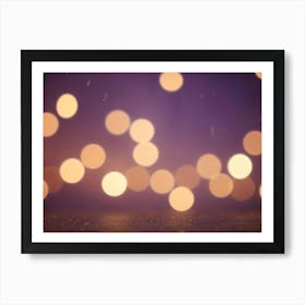 Abstract Image Of A Blurred Background With A Scattering Of Golden, Round Lights 2 Art Print