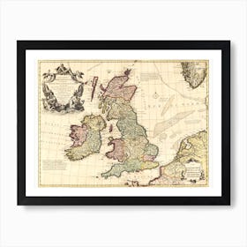 Les Isles Britanniques Ou Sont Le Royaume D Angleterre Tire ́De Sped Celuy D Ecosse Tire ́De Th Art Print