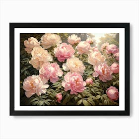 Peonies In The Shade 3 Art Print