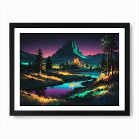 Night In The Forest 1 Art Print