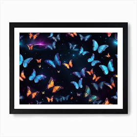 Butterfly Background Art Print