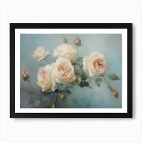 Pastel Roses Painting Art Print