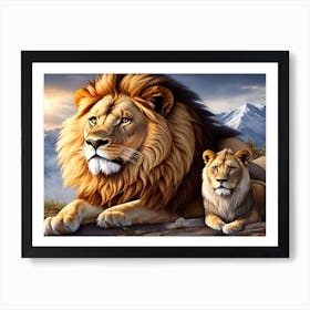 Lions 1 Art Print