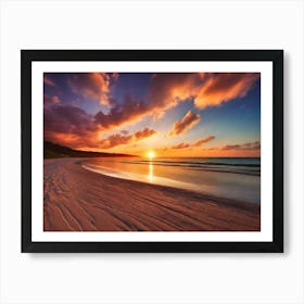 Sunset On The Beach 934 Art Print