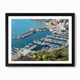 Mediterranean Sea and marina in Calpe Art Print