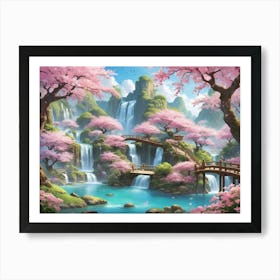 Asian Cherry Blossoms Art Print