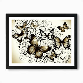 Butterfly Wallpaper 20 Art Print