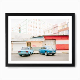 Cuba Two Cars Art Print