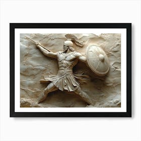 3d Ancient Greek Warrior Art Print