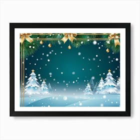 Season Background Holiday Merry Ornament Text New Year Decorating Eve Happy Design Card (9) Art Print