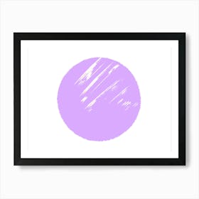 Abstract Purple Circle – Minimalist Modern Art Design Art Print