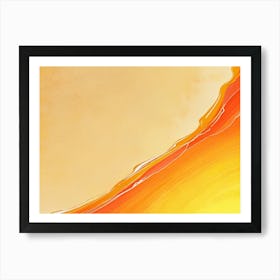 Abstract Orange And Yellow Painting Art Print