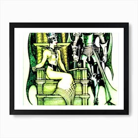 The Knight and the Queen Art Print