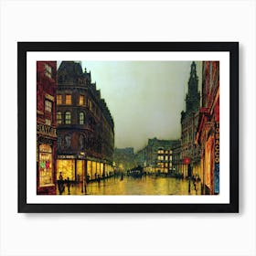 Boar Lane, Leeds, 1881 By John Atkinson Grimshaw Art Print