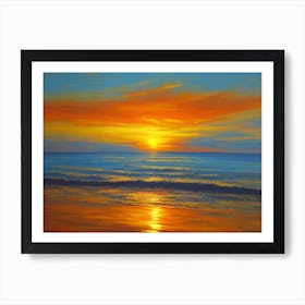 Sunset At The Beach 92 Art Print