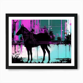 Horse In The City 1 Art Print