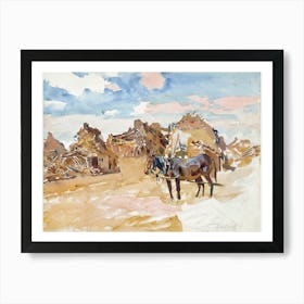 Mules And Ruins September (1918), John Singer Sargent Art Print