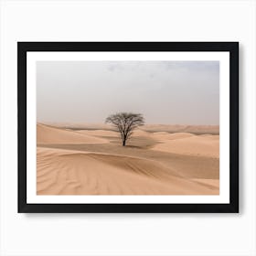 Sahara Desert With Tree Art Print