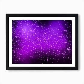 Purple Violet Shining Star Background Art Print