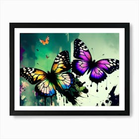 Colorful Butterflies 160 Art Print