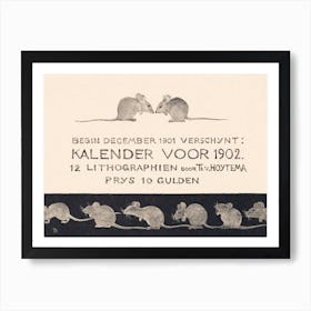 Announcement For Calendar 1902 , Theo Van Hoytema Art Print