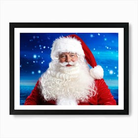 A Traditional Santa Claus Costume With Vivid White Fur Accents Bright Red Coat Velvet Hat And Flu 2 1 Art Print